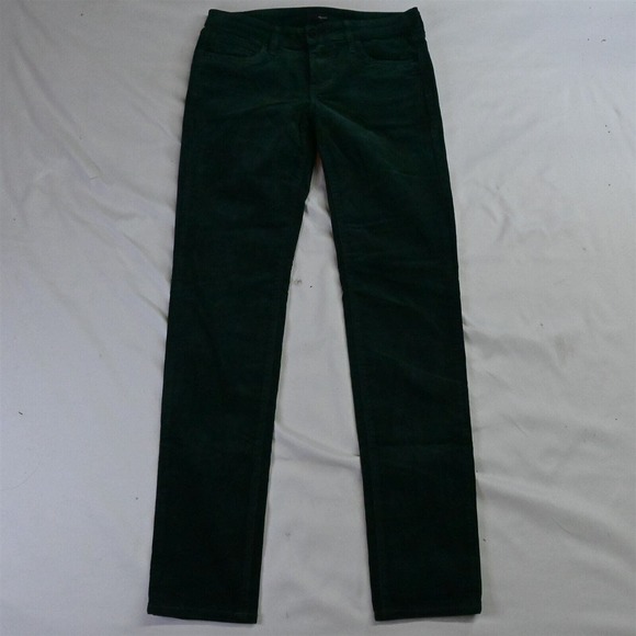 edyson 28 Green Corduroy Hampton Skinny 5 Pocket Cords Pants‎ - Picture 1 of 5